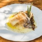 Crema di patate al limone Stoccafisso Norvegese radicchio confit e guanciale di mora romagnola_diego rossi chef