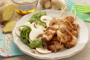 Spiedini di pollo allo zenzero (credits Natalia Cattelani )