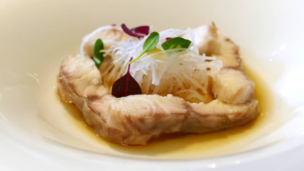 anguilla affumicata daikon e brodo dashi