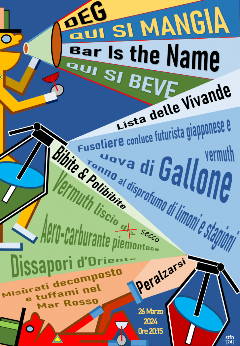 Locandina della Cena Futurista al Deg Ristorante di Busto Arsizio