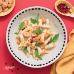 pasta di lupini salmone, robiola, rucola